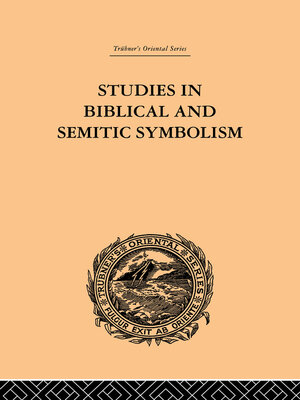 cover image of Studies in Biblical and Semitic Symbolism